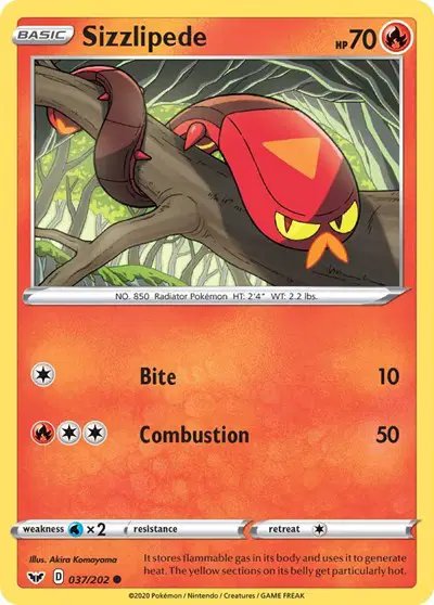 Sizzlipede (037) — Sword & Shield Base Set 037/202