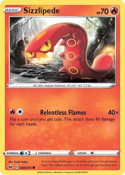 Sizzlipede (038) — Sword & Shield Base Set 038/202