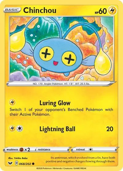 Chinchou (068) — Sword & Shield Base Set 068/202