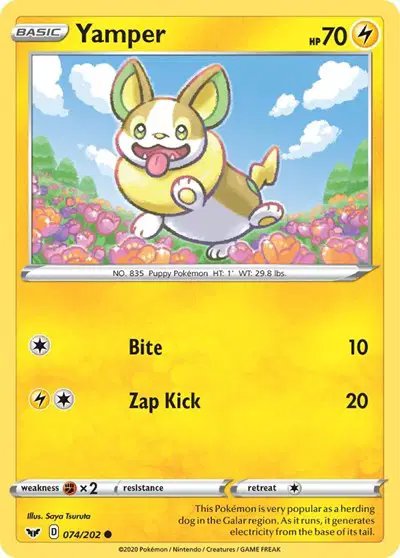 Yamper (074) — Sword & Shield Base Set 074/202