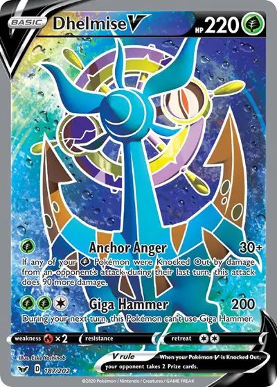 Dhelmise V (Full Art) — Sword & Shield Base Set 187/202