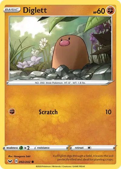 Diglett — Sword & Shield Base Set 092/202