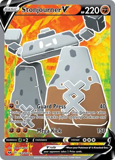 Stonjourner V (Full Art) — Sword & Shield Base Set 193/202