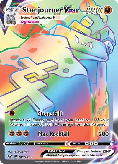Stonjourner VMAX (Secret) — Sword & Shield Base Set 205/202