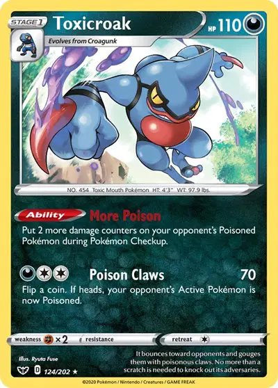 Toxicroak — Sword & Shield Base Set 124/202