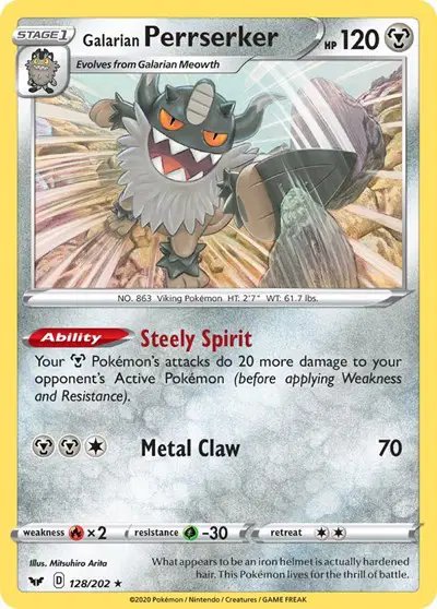 Galarian Perrserker — Sword & Shield Base Set 128/202