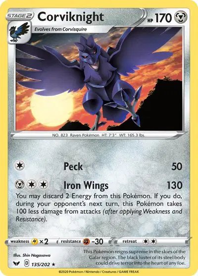 Corviknight — Sword & Shield Base Set 135/202