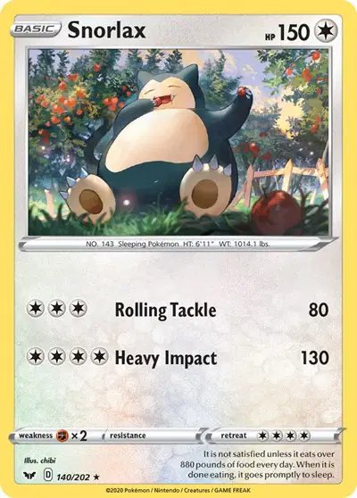 Snorlax — Sword & Shield Base Set 140/202