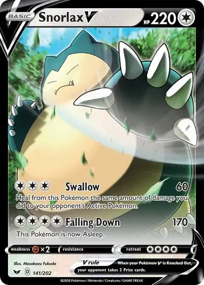 Snorlax V — Sword & Shield Base Set 141/202