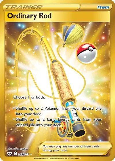 Ordinary Rod (Secret) — Sword & Shield Base Set 215/202