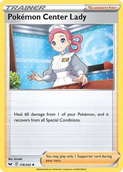 Pokemon Center Lady — Sword & Shield Base Set 176/202