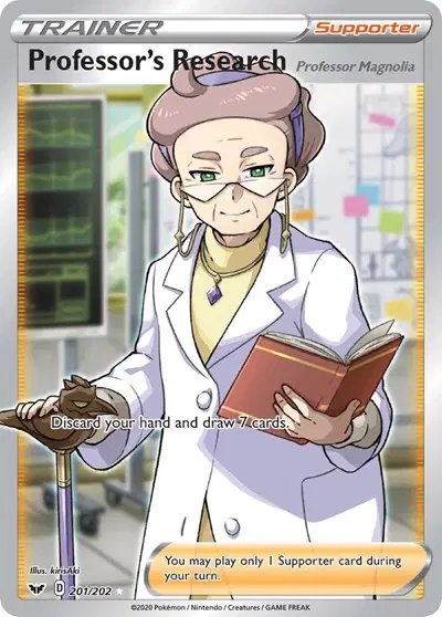 Professor's Research (Full Art) — Sword & Shield Base Set 201/202