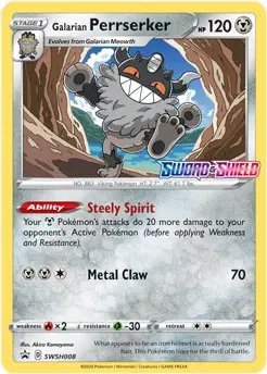 Galarian Perrserker (Prerelease) — Sword & Shield Promo SWSH008