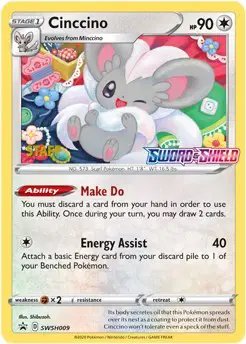 Cinccino (Prerelease) [Staff] — Sword & Shield Promo SWSH009