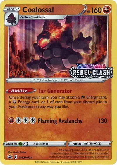 Coalossal (Prerelease) [Staff] — Sword & Shield Promo SWSH024