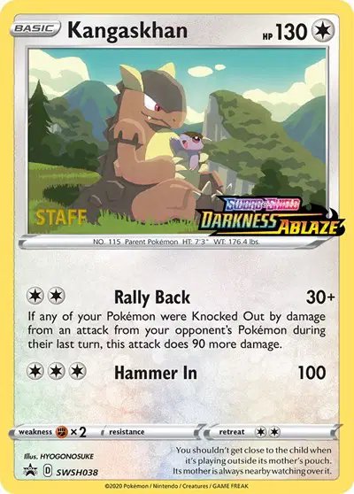 Kangaskhan (Prerelease) [Staff] — Sword & Shield Promo SWSH038