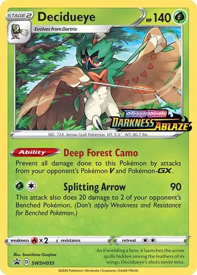 Decidueye (Prerelease) — Sword & Shield Promo SWSH035