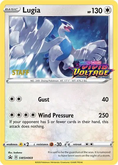 Lugia (Prerelease) [Staff] — Sword & Shield Promo SWSH069