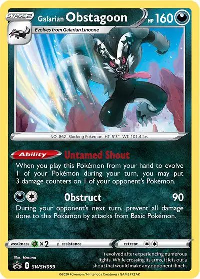 Galarian Obstagoon — Sword & Shield Promo SWSH059