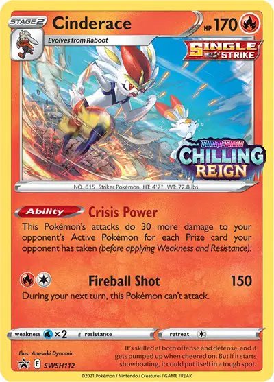 Cinderace (Prerelease) — Sword & Shield Promo SWSH112
