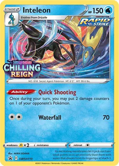 Inteleon (Prerelease) — Sword & Shield Promo SWSH113