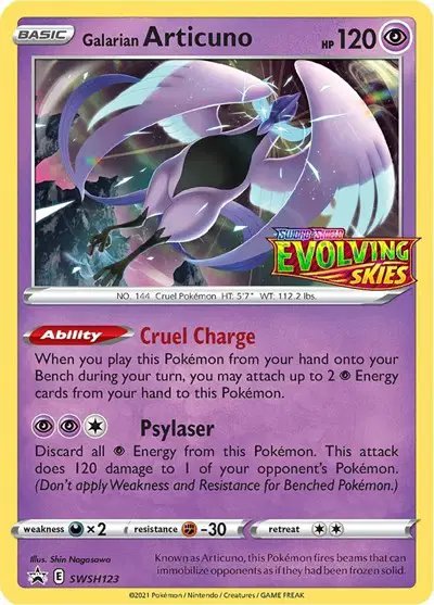 Galarian Articuno (Prerelease) — Sword & Shield Promo SWSH123