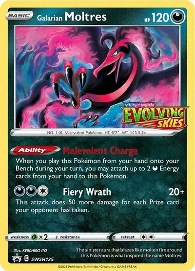 Galarian Moltres (Prerelease) — Sword & Shield Promo SWSH125
