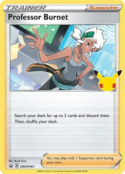 Professor Burnet (25th Anniversary Stamp) — Sword & Shield Promo SWSH167