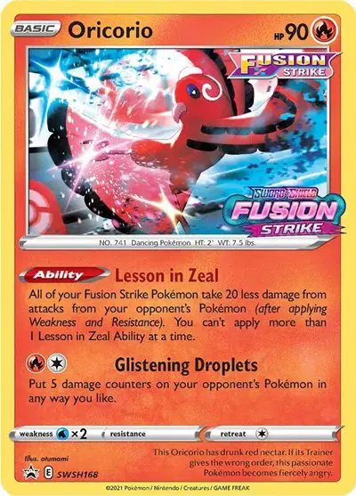 Oricorio (Prerelease) — Sword & Shield Promo SWSH168