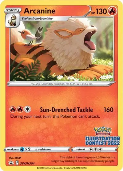 Arcanine (Illustration Contest 2022) — Sword & Shield Promo SWSH304