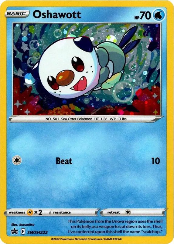 Oshawott (Cosmo Holo) — Sword & Shield Promo SWSH222