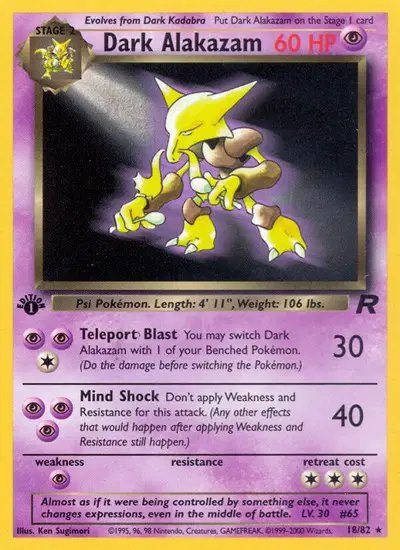 Dark Alakazam (18) — Team Rocket 18