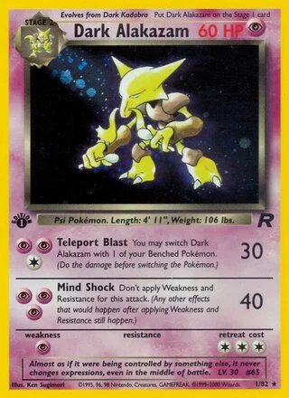 Dark Alakazam (1st Edition) — Team Rocket 1/82