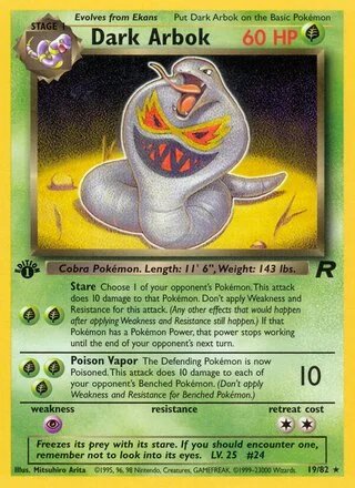 Dark Arbok (WOTC Stamp) — Team Rocket 19/82