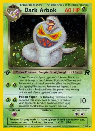 Dark Arbok (1st Edition) — Team Rocket 2/82