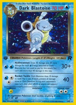 Dark Blastoise (1st Edition) — Team Rocket 3/82