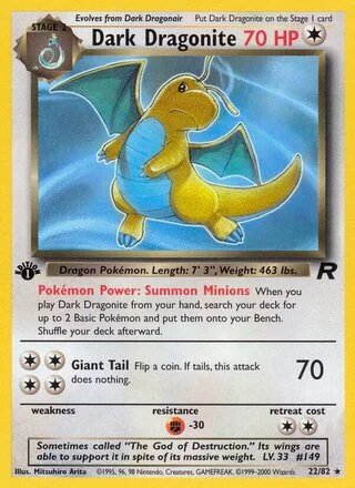 Dark Dragonite (1st Edition) — Team Rocket 22/82