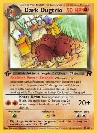 Dark Dugtrio (1st Edition) — Team Rocket 23/82