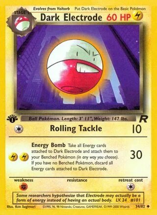 Dark Electrode (1st Edition) — Team Rocket 34/82