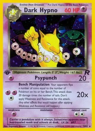 Dark Hypno (1st Edition) — Team Rocket 9/82