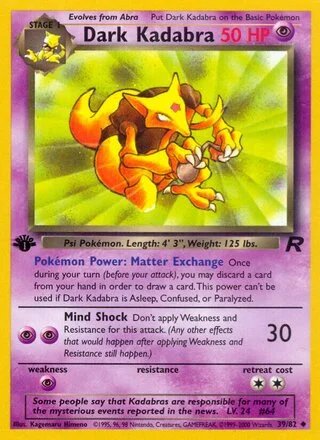 Dark Kadabra (1st Edition) — Team Rocket 39/82