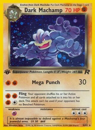 Dark Machamp (1st Edition) — Team Rocket 10/82