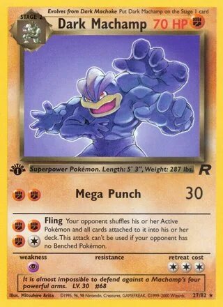 Dark Machamp (1st Edition) — Team Rocket 27/82