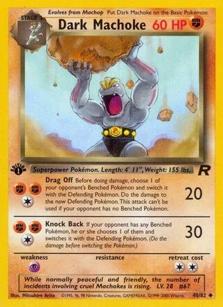 Dark Machoke (1st Edition) — Team Rocket 40/82
