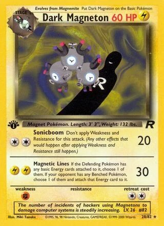 Dark Magneton (1st Edition) — Team Rocket 28/82