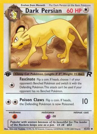 Dark Persian (1st Edition) — Team Rocket 42/82