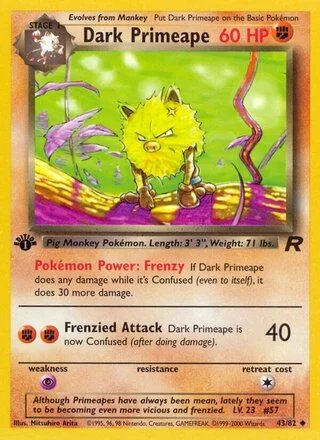 Dark Primeape (1st Edition) — Team Rocket 43/82