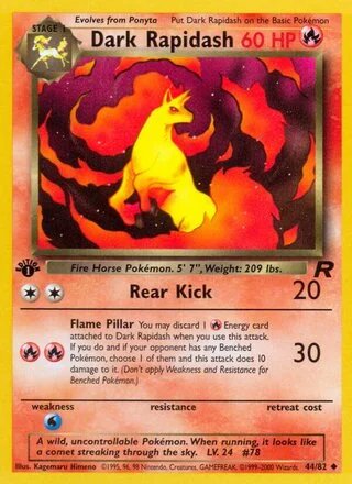 Dark Rapidash (1st Edition) — Team Rocket 44/82