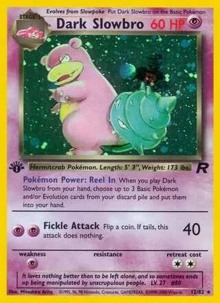 Dark Slowbro (1st Edition) — Team Rocket 12/82