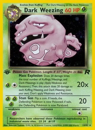 Dark Weezing (1st Edition) — Team Rocket 14/82